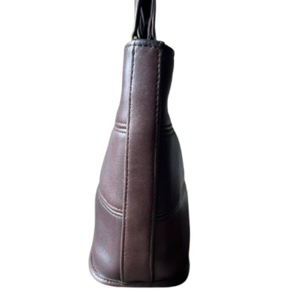 Coach Vintage Tribeca Dark Brown Mahogany Satchel Tote Purse Bag (9081)- LNC - Picture 4 of 9